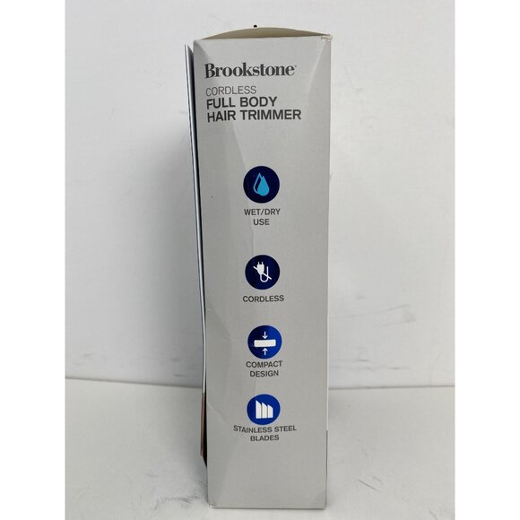 Brookstone Wet Dry Cordless Full Body Hair Trimmer Compact Groomer New - Picture 3 of 8